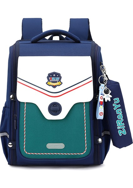 Doğal Balık Oxford Kumaş Yeni Stil 3-6 Sınıf Omurga Koruması ve Yük Azaltma Erkek ve Kız Çocuk Okul Çantaları Ilkokul Öğrencileri Ingiliz Tarzı (Yurt Dışından)