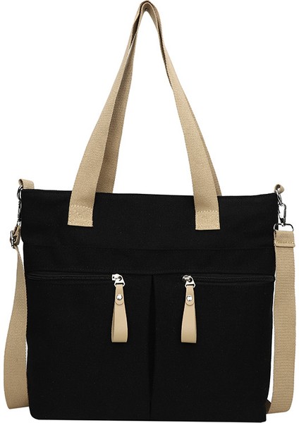 Tembel Tarzı Büyük Kapasiteli Çanta Kadın Yeni Kore Tarzı Moda Basit Omuz Çantası Rahat Hafif Çok Yönlü Crossbody Çanta (Yurt Dışından)