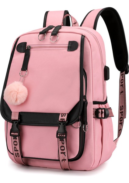 Sınır Ötesi Yeni Rahat Sırt Çantası Kore Versiyonu Açık Hava Seyahat Çantası Öğrenci Okul Çantası Büyük Kapasiteli Çanta (Yurt Dışından)