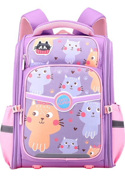 Doğal Balık Oxford Kumaş Yeni Stil 3-6 Sınıf Omurga Koruması ve Yük Azaltma Erkek ve Kız Çocuk Okul Çantaları Ilkokul Öğrencileri Ingiliz Tarzı (Yurt Dışından)