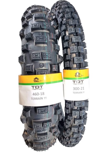 Tdt Tyres Honda Crf Lastik Takımı 460-18 ve 300-21 Tt (Iç Lastikli Tip) TERRAİNSET01