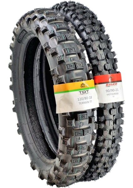 Tyres Enduro Lastik Takımı 120/80-18 ve 90/90-21 Tt Terrainset3