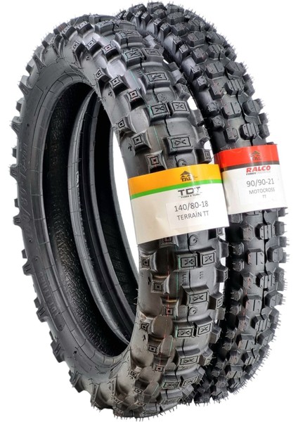 Tdt Tyres Enduro Lastik Takımı 140/80-18 ve 90/90-21 Tt Terrain