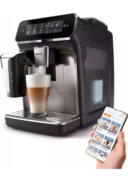 LatteGo 3300 Serisi Espresso, Kahve, Cappuccino, Latte Macchiato Sıcak & Soğuk Süt köpüklü Espresso Kahve Makinesi +2KG Tchibo Çekirdek Kahve