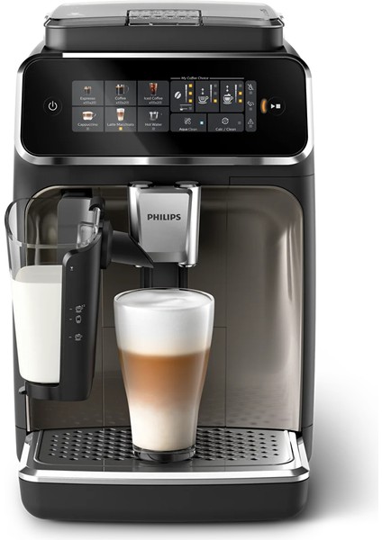 LatteGo 3300 Serisi Espresso, Kahve, Cappuccino, Latte Macchiato Sıcak & Soğuk Süt köpüklü Espresso Kahve Makinesi +2KG Tchibo Çekirdek Kahve