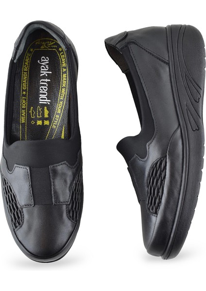 4217 Tam Ortopedik Taban Günlük Deri Kadın Ayakkabı Anne Ayakkabısı fırsatları