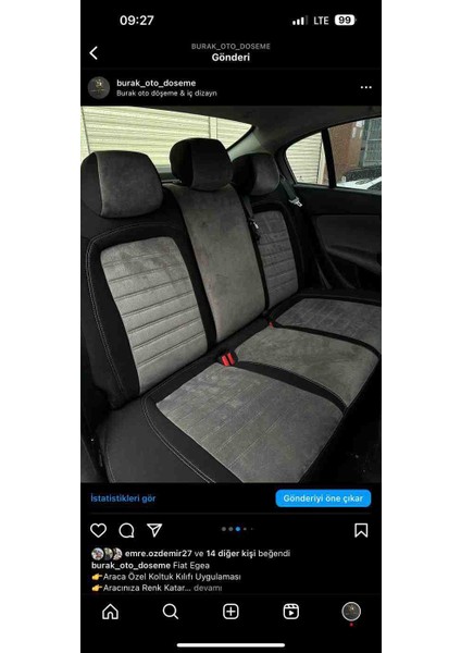 Fiat Egea Sedan 2020 ve Üzeri Modeller Için Uygun Araca Özel Dikim Koltuk Kılıfı modelleri