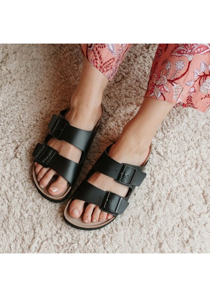 Kadın Terlik Hawaıı G104363 Genuins Vegan Black modelleri