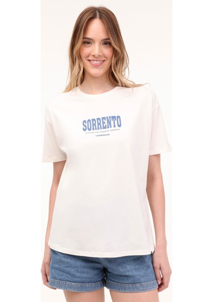 Wl Sorento 11SS179 4fx Ekru Kadın Kısa Kol T-Shirt