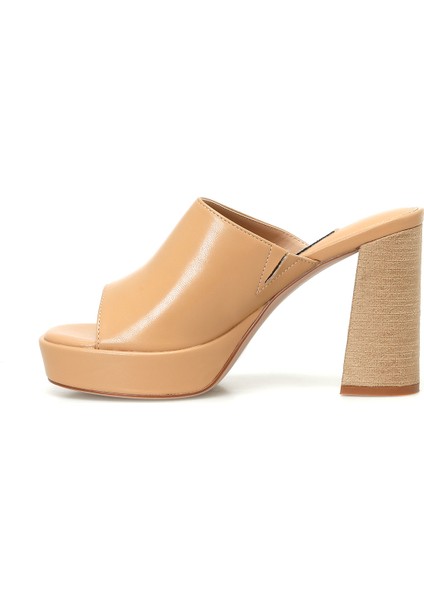 CANBE 4FX Taba Kadın Topuklu Terlik modelleri