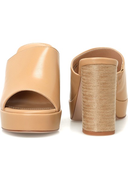 CANBE 4FX Taba Kadın Topuklu Terlik indirimleri