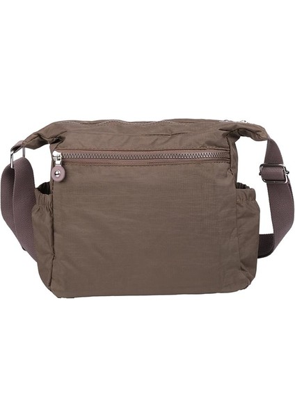 Klinkır Kumaş Bayan Çapraz Omuz Çantası Vizon modelleri