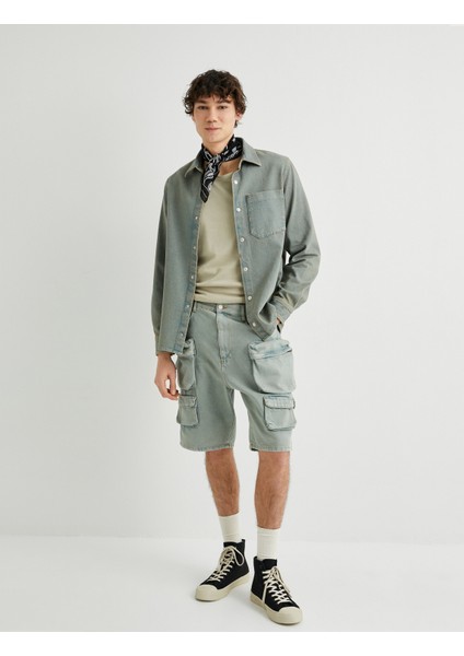 Kot Gömlek Ceket Oversize Çıtçıt Düğmeli Cep Detaylı fiyatları