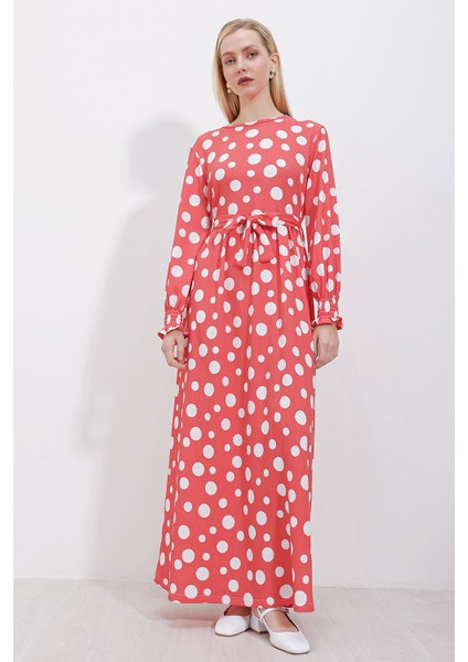 1525 Örme Tesettür Elbise - Y.pembe modelleri