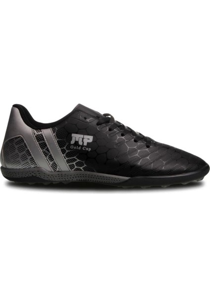 M.p Bağcıklı Siyah-Gümüş Halı Saha Futbol Ayakkabısı 241-1356GR