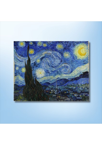 Tekli Yatay Kanvas Duvar Tablosu Vincent Van Gogh Yıldızlı Gece modelleri