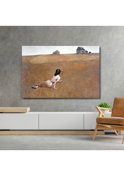 Tekli Yatay Kanvas Duvar Tablosu Andrew Wyeth Christina'nın Dünyası