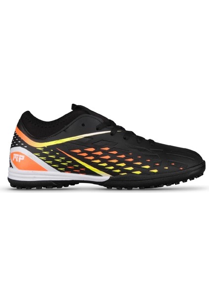 M.p Unisex Bağcıklı Siyah-Turuncu Halı Saha Futbol Ayakkabısı 241-1358GR