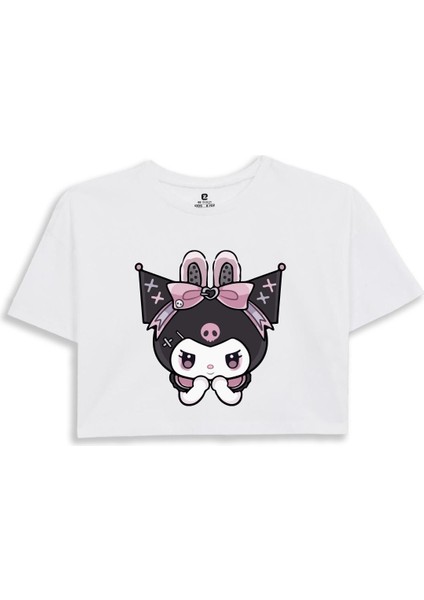 Kuromi Baskılı Crop Tshirt