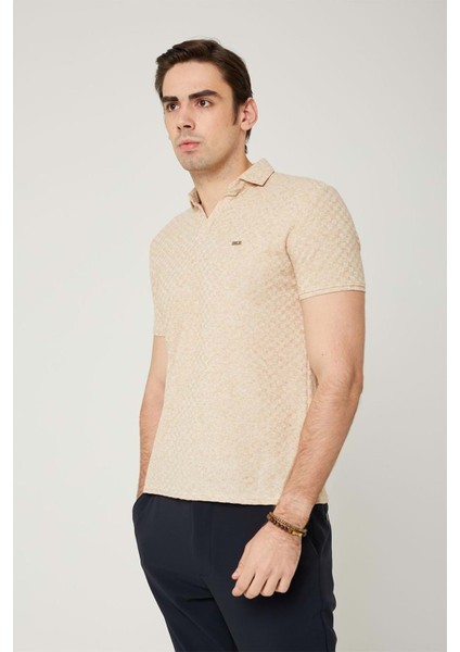 Erkek Yakalı Toprak Tshirt