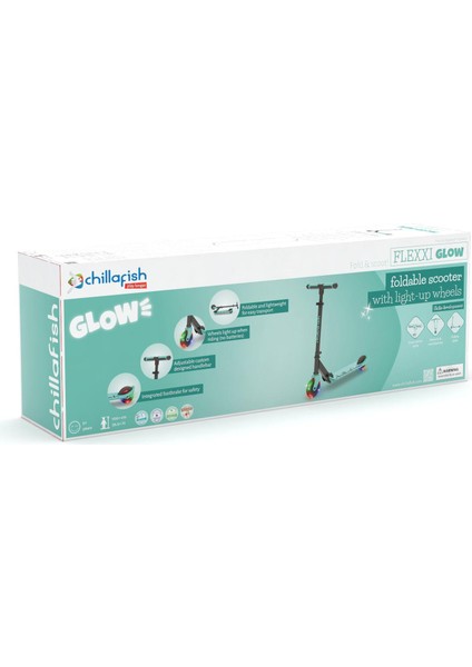 /flexxi Glow - Işıklı Katlanabilir 2 Tekerlekli Scooter - Mint