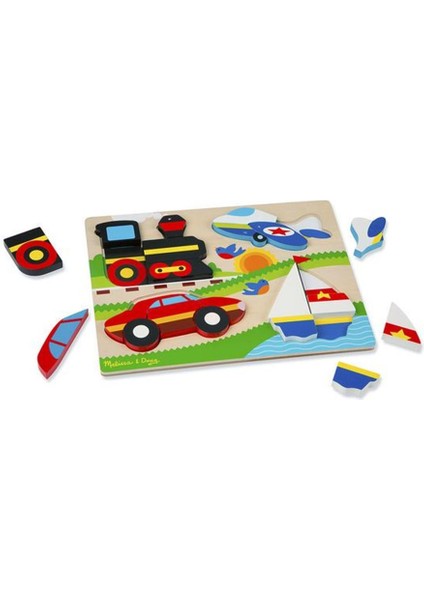 Melissa & Doug Ahşap Tombul Parçalı Yapboz - Araçlar