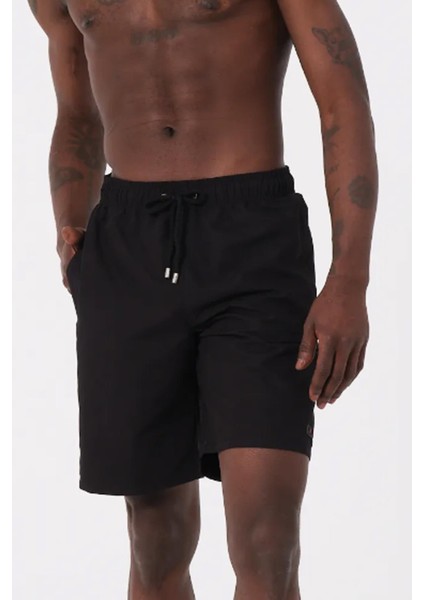 Siyah Uzun Boy Basic Model Su Itici Özellikli Düz Renk Erkek Plaj Deniz Şort Mayo - 2206-SIYAH fiyatları