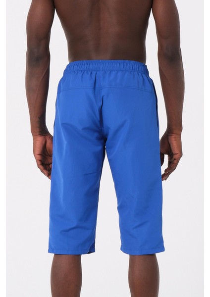 Miami Beach Saks Mavi Diz Altı Uzun Boy Basic Model Su Itici Özellikli Erkek Plaj Deniz Kapri Şort - DG341-SAKS