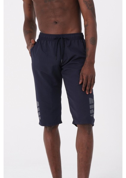 Miami Beach Lacivert Diz Altı Uzun Model Su Itici Özellikli Erkek Plaj Deniz Kapri Şort - DG341-LACIVERT fiyatları