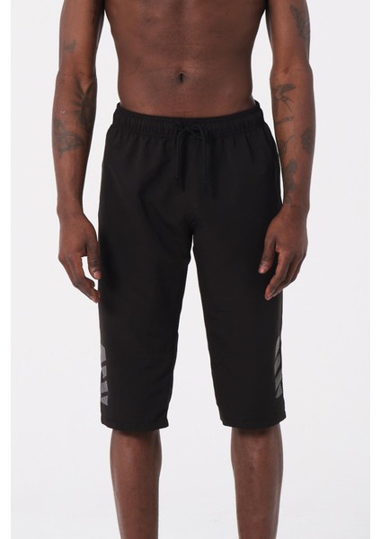 Miami Beach Siyah Diz Altı Uzun Boy Basic Model Su Itici Özellikli Erkek Plaj Deniz Kapri Şort - DG341-SIYAH fırsatları