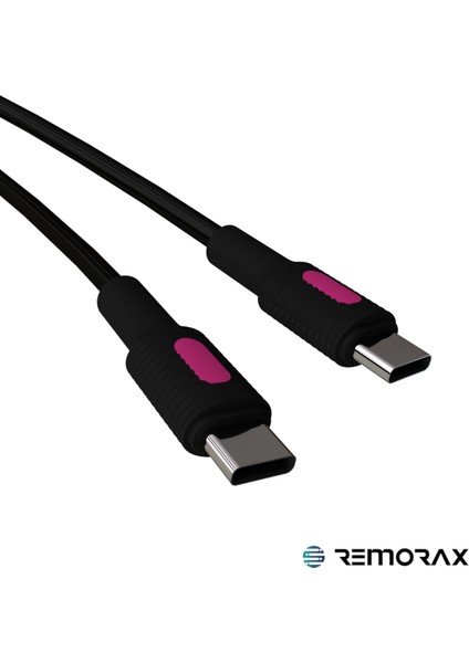 Coral Type C-C, 150 Cm, 60 Watt Power Delivery, Siyah Kablo + Fuşya/Siyah Uçlar fiyatları