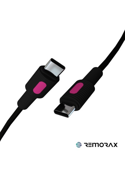 Coral Type C-C, 150 Cm, 60 Watt Power Delivery, Siyah Kablo + Fuşya/Siyah Uçlar modelleri