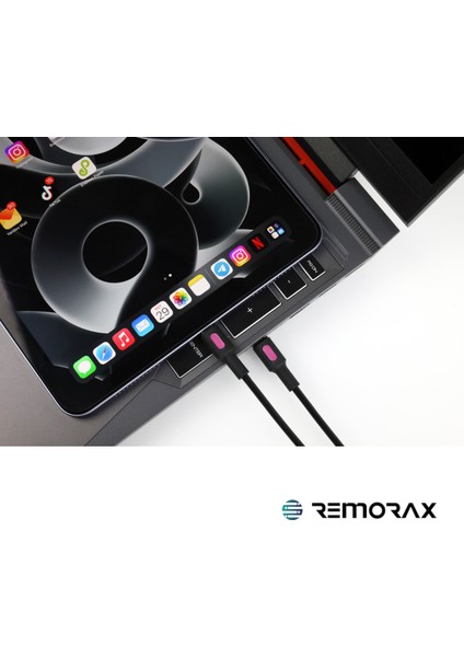 Coral Type C-C, 150 Cm, 60 Watt Power Delivery, Siyah Kablo + Fuşya/Siyah Uçlar fırsatları