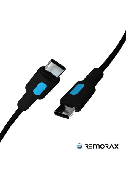 Coral Type C-C, 120 Cm, 60 Watt Power Delivery, Siyah Kablo + Mavi/Siyah Uçlar fiyatları