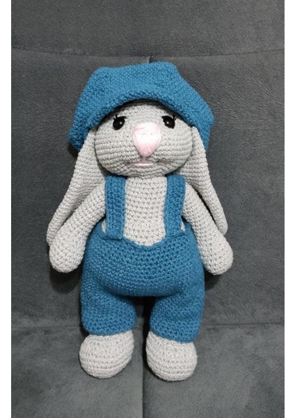 Lotushobievi Amigurumi Sevimli Tulumlu Tavşan 30CM