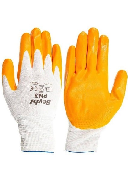 Sarı Nitril Eldiven Pn3 3 Çift