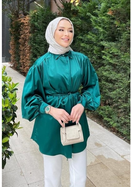 Kadın Uzun Kollu Saten Gömlek fiyatları