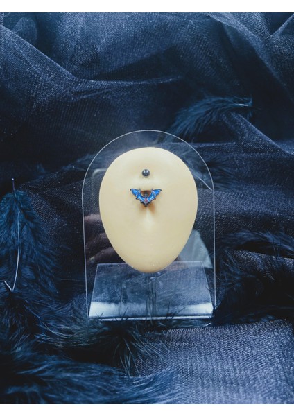 Cerrahi Çelik Gümüş Rengi Göbek Piercing Küpe