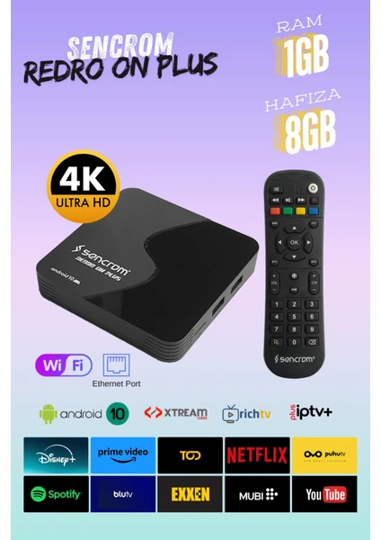 Redro On Plus 1 GB Ddr3 8gb Android Tv Box 111057