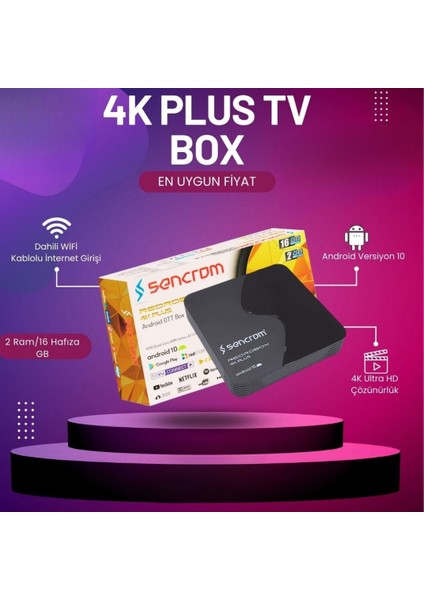 Redro Box 4K Plus 2gb 16GB Android 10 Tv Box