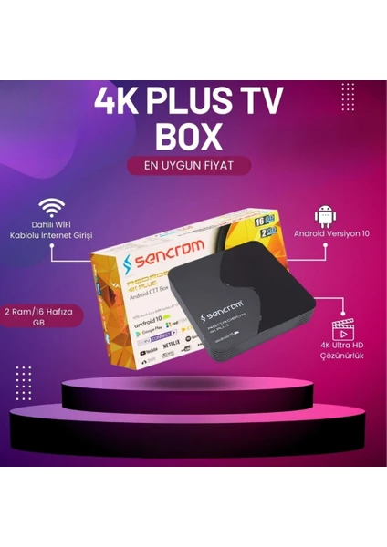 Redro Box 4K Plus 2gb 16GB Android 10 Tv Box