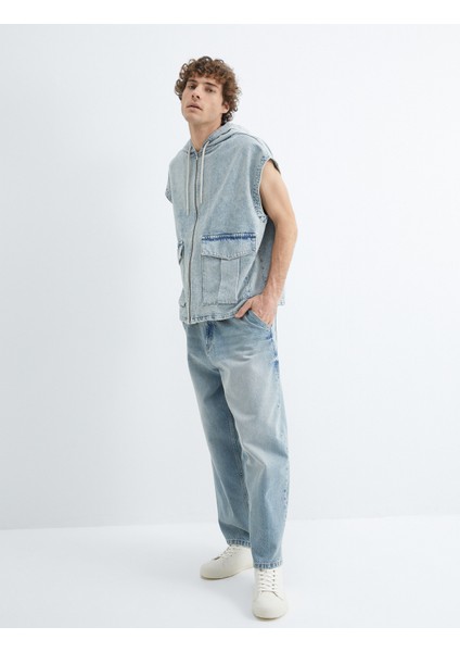 Oversize Kot Ceket Kapşonlu Kolsuz Fermuarlı Cep Detaylı modelleri