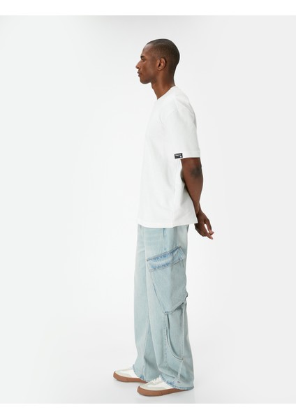 Bol Kot Pantolon Kargo Cepli Düğmeli Geniş Paça fiyatları