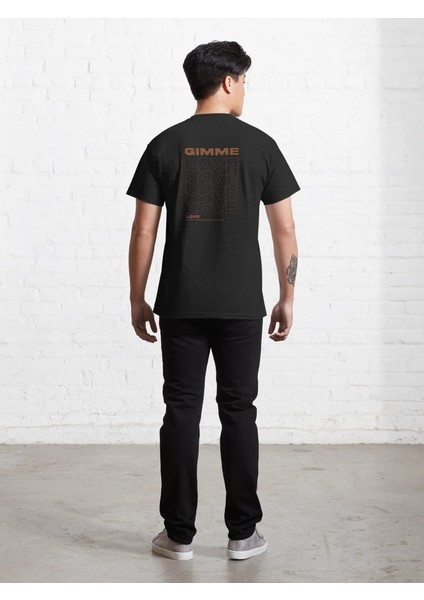 Gimme Love Baskılı Bisiklet Yaka T-Shirt