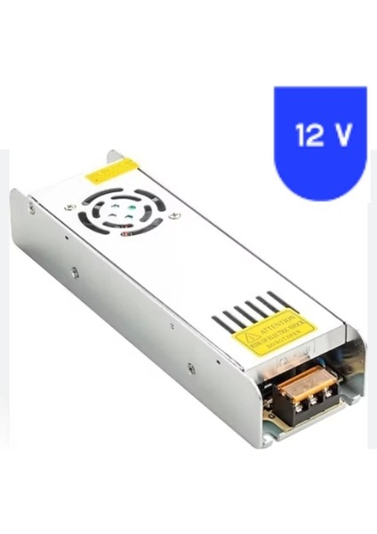 12 Volt 30 Amper Metal Slim Kasa Fanlı Trafo
