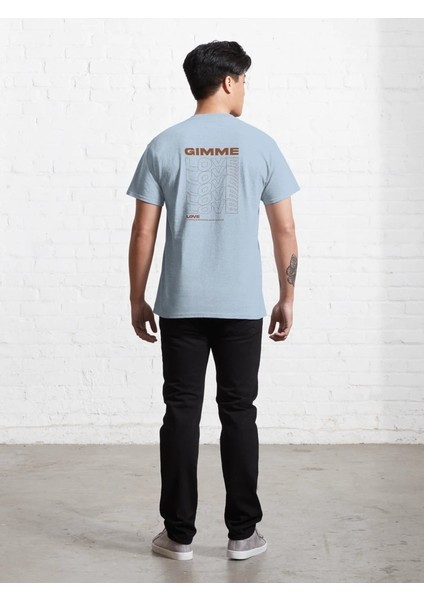 Gimme Love Baskılı Bisiklet Yaka T-Shirt