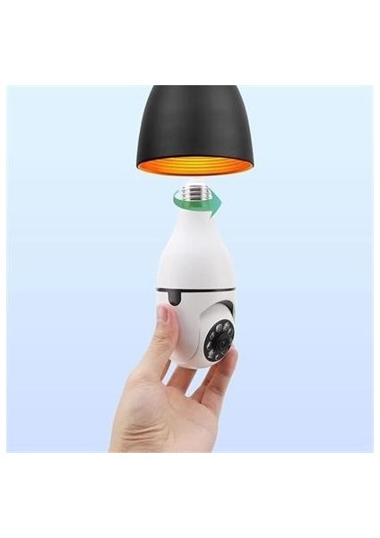 Hatiç Store Buffer Wifi 360 Panoramik Ampul Kamera Gece Görüş Ses Akıllı Hareket Algılayıcı