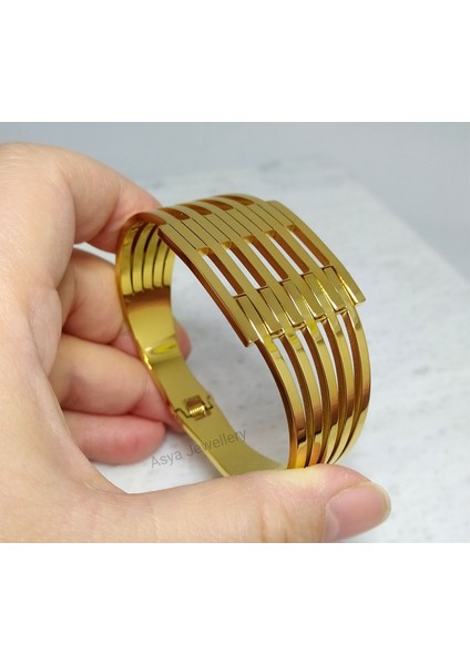 Altılı Kaburga Çelik Kelepçe Bilezik | Düz Model fiyatları