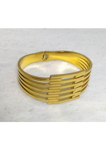 Altılı Kaburga Çelik Kelepçe Bilezik | Düz Model fırsatları