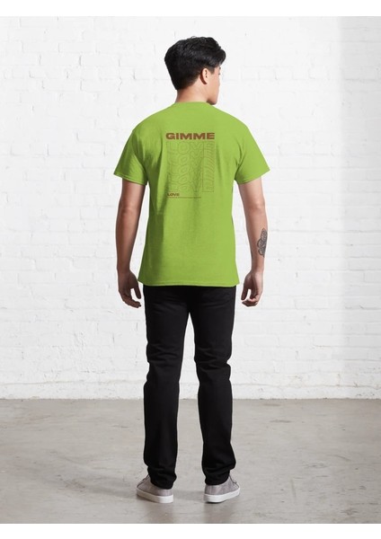 Gimme Love Baskılı Bisiklet Yaka T-Shirt